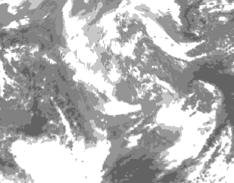 GDPS total cloud 108 hour forecast chart for Canada based on 2025/11/27 1200Z data