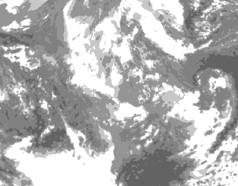 GDPS total cloud 114 hour forecast chart for Canada based on 2025/11/27 1200Z data