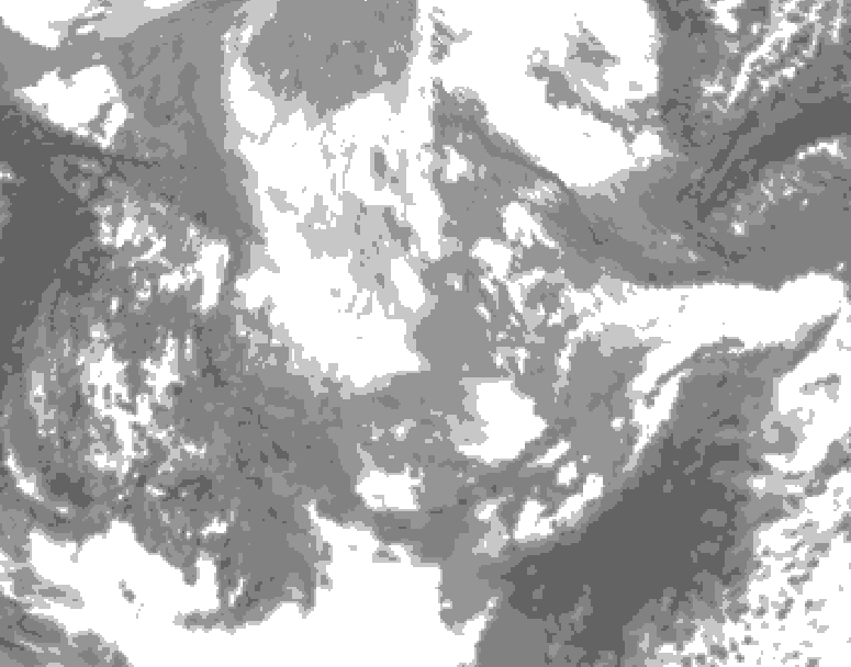 GDPS total cloud 126 hour forecast chart for Canada based on 2025/11/27 1200Z data