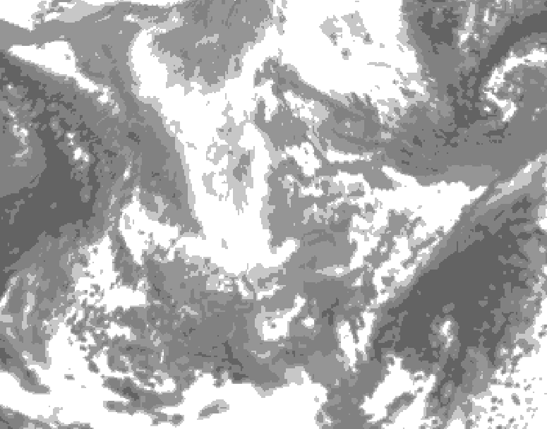 GDPS total cloud 138 hour forecast chart for Canada based on 2025/11/27 1200Z data