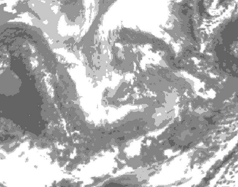 GDPS total cloud 174 hour forecast chart for Canada based on 2025/11/27 1200Z data