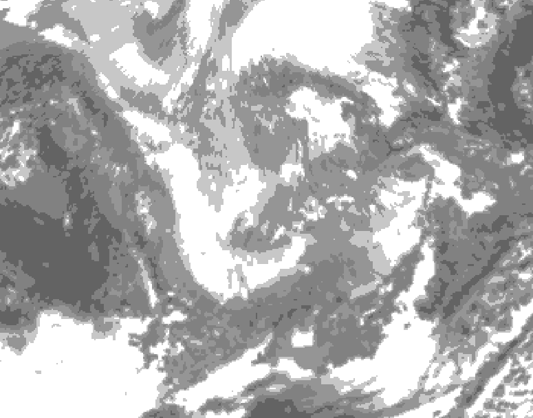 GDPS total cloud 180 hour forecast chart for Canada based on 2025/11/27 1200Z data