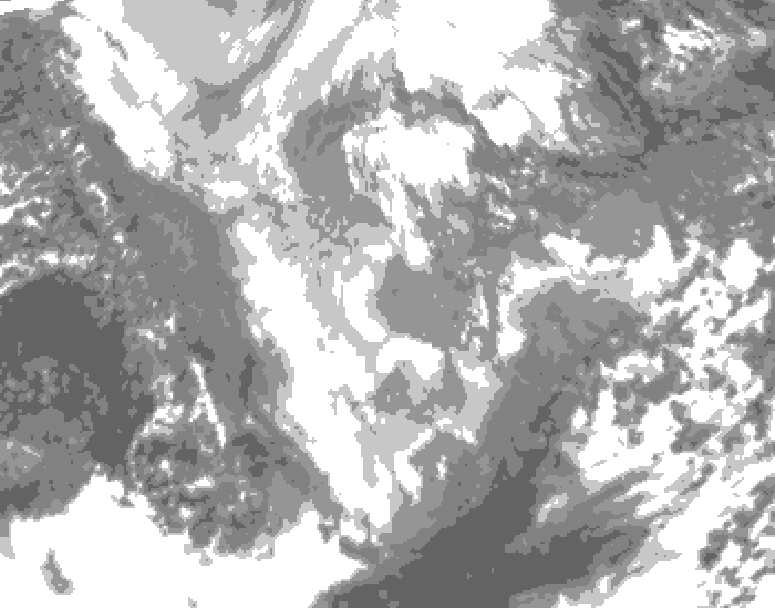 GDPS total cloud 198 hour forecast chart for Canada based on 2025/11/27 1200Z data