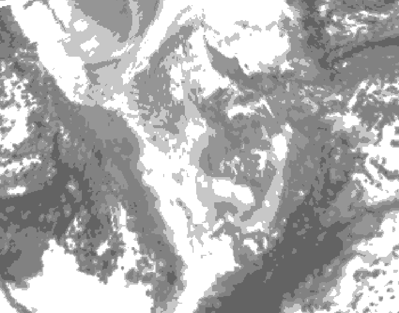 GDPS total cloud 210 hour forecast chart for Canada based on 2025/11/27 1200Z data