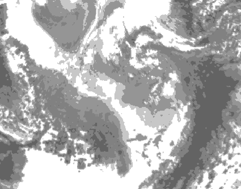 GDPS total cloud 228 hour forecast chart for Canada based on 2025/11/27 1200Z data