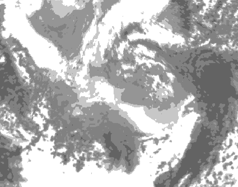 GDPS total cloud 234 hour forecast chart for Canada based on 2025/11/27 1200Z data