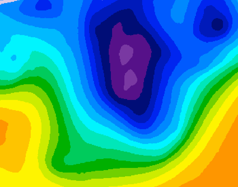 GDPS 500 millibar geopotential height 072 hour forecast chart for Canada based on 2025/11/28 0000Z data
