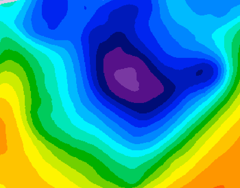 GDPS 500 millibar geopotential height 108 hour forecast chart for Canada based on 2025/11/28 0000Z data