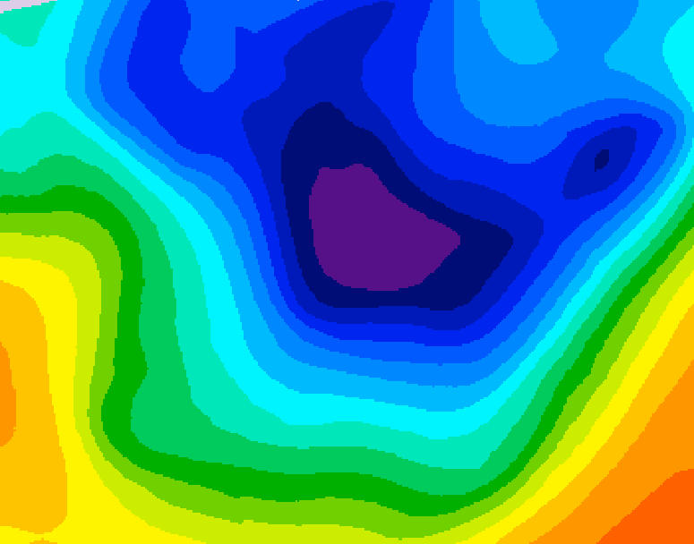 GDPS 500 millibar geopotential height 120 hour forecast chart for Canada based on 2025/11/28 0000Z data