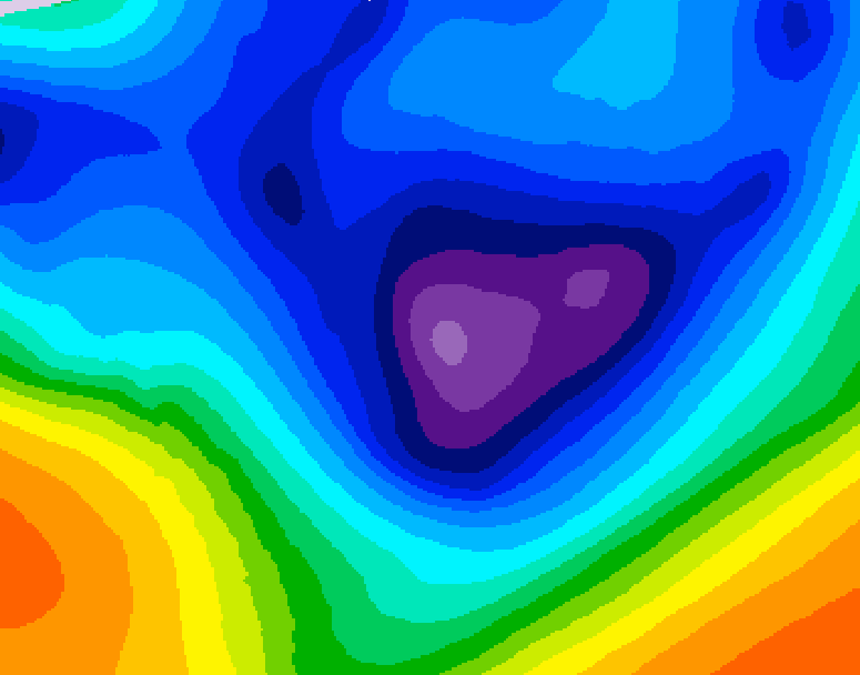 GDPS 500 millibar geopotential height 192 hour forecast chart for Canada based on 2025/11/28 0000Z data