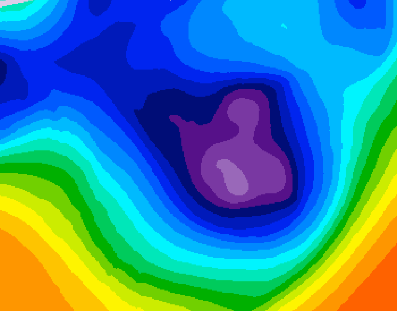 GDPS 500 millibar geopotential height 216 hour forecast chart for Canada based on 2025/11/28 0000Z data