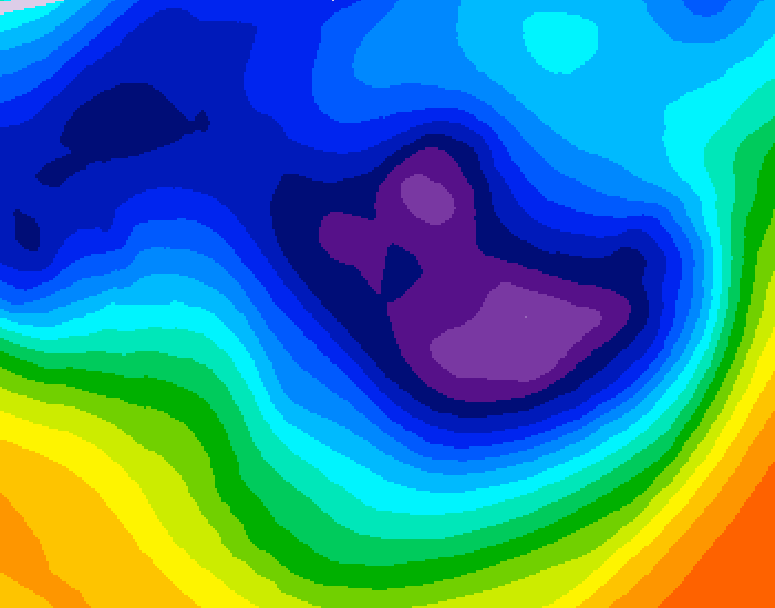 GDPS 500 millibar geopotential height 228 hour forecast chart for Canada based on 2025/11/28 0000Z data