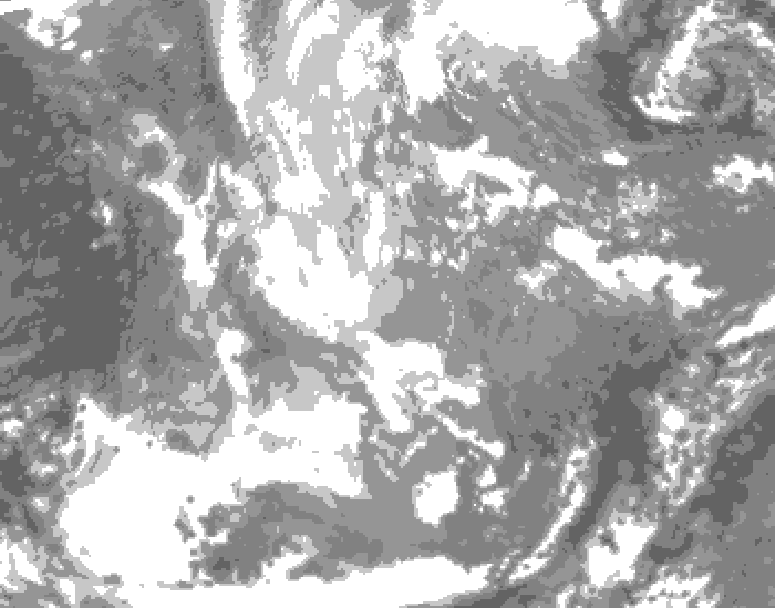 GDPS total cloud 072 hour forecast chart for Canada based on 2025/11/28 0000Z data