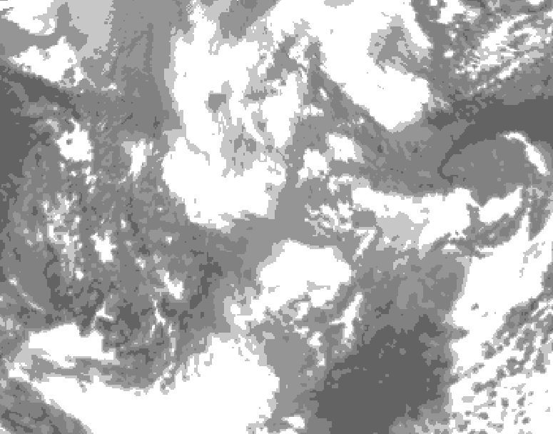 GDPS total cloud 108 hour forecast chart for Canada based on 2025/11/28 0000Z data