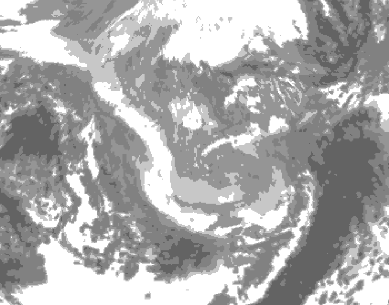GDPS total cloud 216 hour forecast chart for Canada based on 2025/11/28 0000Z data
