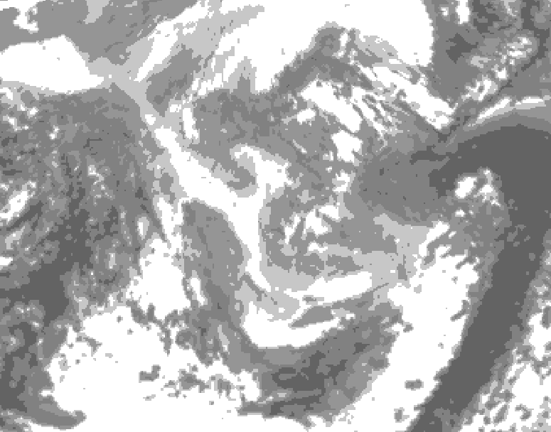 GDPS total cloud 228 hour forecast chart for Canada based on 2025/11/28 0000Z data