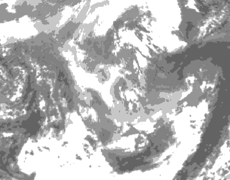 GDPS total cloud 234 hour forecast chart for Canada based on 2025/11/28 0000Z data