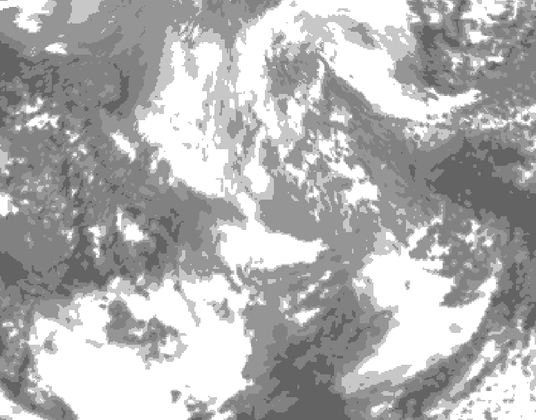 GDPS total cloud 084 hour forecast chart for Canada based on 2025/11/28 1200Z data