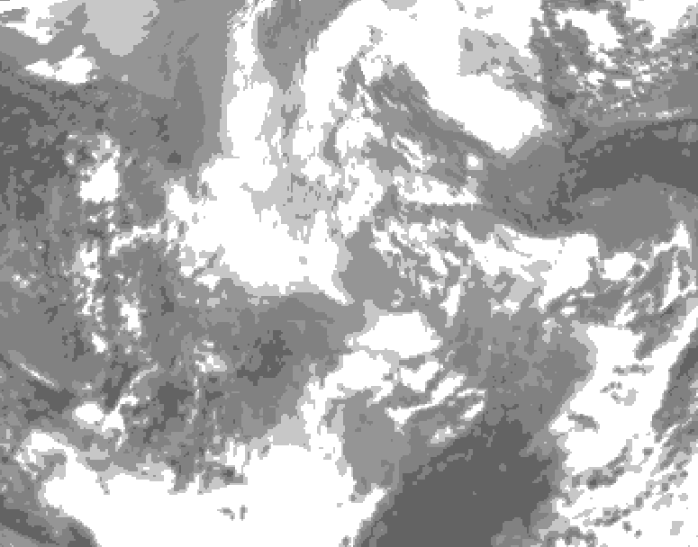GDPS total cloud 096 hour forecast chart for Canada based on 2025/11/28 1200Z data
