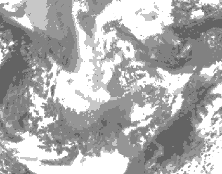 GDPS total cloud 108 hour forecast chart for Canada based on 2025/11/28 1200Z data