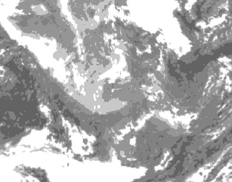 GDPS total cloud 180 hour forecast chart for Canada based on 2025/11/28 1200Z data