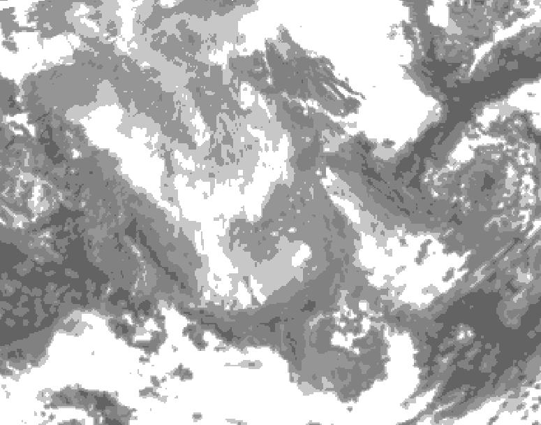 GDPS total cloud 192 hour forecast chart for Canada based on 2025/11/28 1200Z data