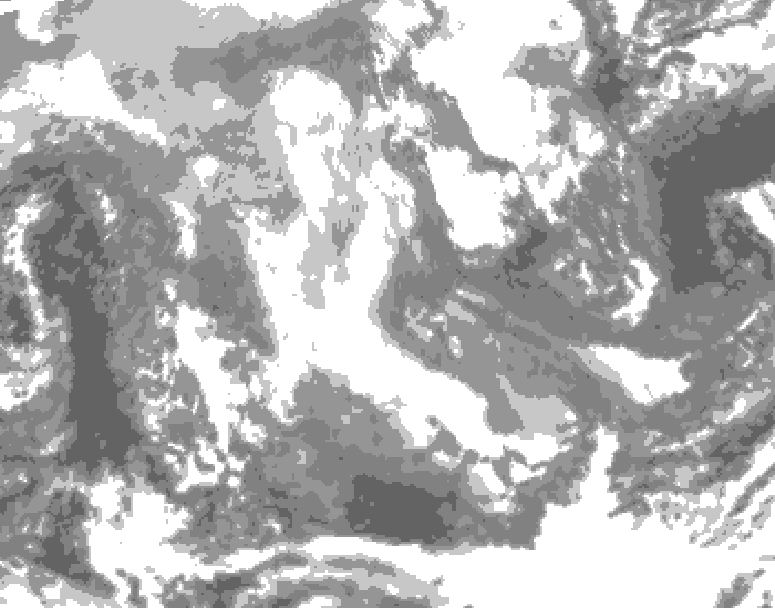 GDPS total cloud 222 hour forecast chart for Canada based on 2025/11/28 1200Z data