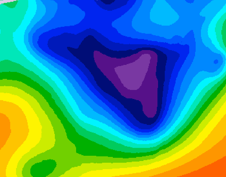 GDPS 500 millibar geopotential height 132 hour forecast chart for Canada based on 2025/11/29 0000Z data