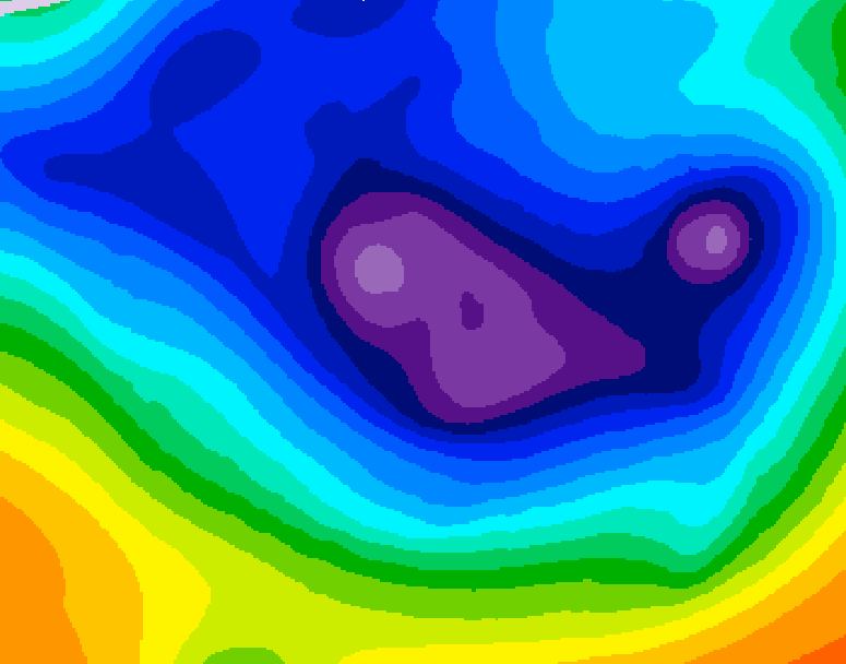 GDPS 500 millibar geopotential height 180 hour forecast chart for Canada based on 2025/11/29 0000Z data