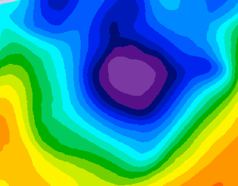 GDPS 500 millibar geopotential height 072 hour forecast chart for Canada based on 2025/11/29 1200Z data