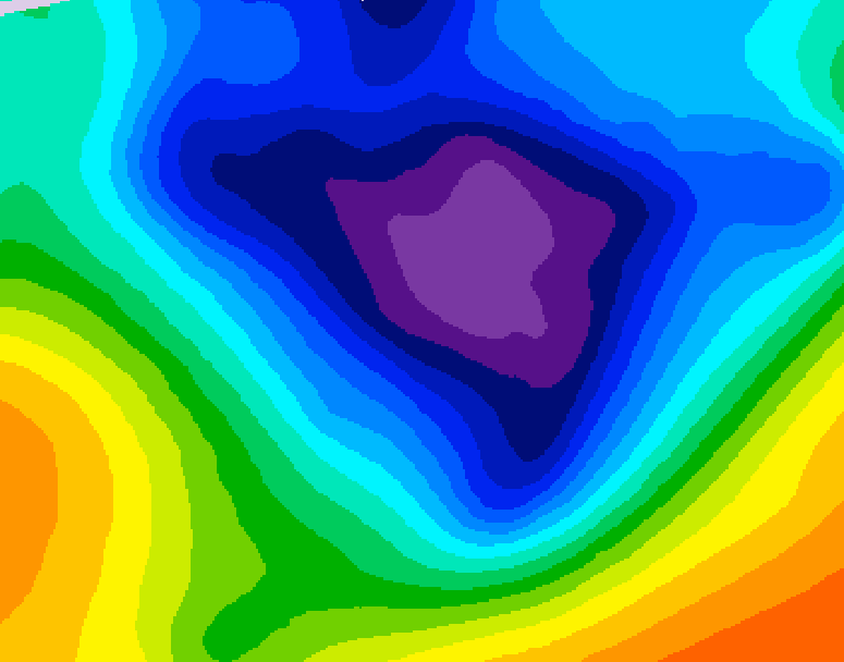 GDPS 500 millibar geopotential height 120 hour forecast chart for Canada based on 2025/11/29 1200Z data