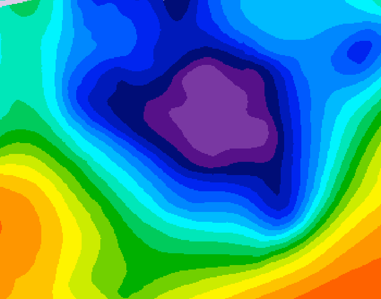 GDPS 500 millibar geopotential height 132 hour forecast chart for Canada based on 2025/11/29 1200Z data