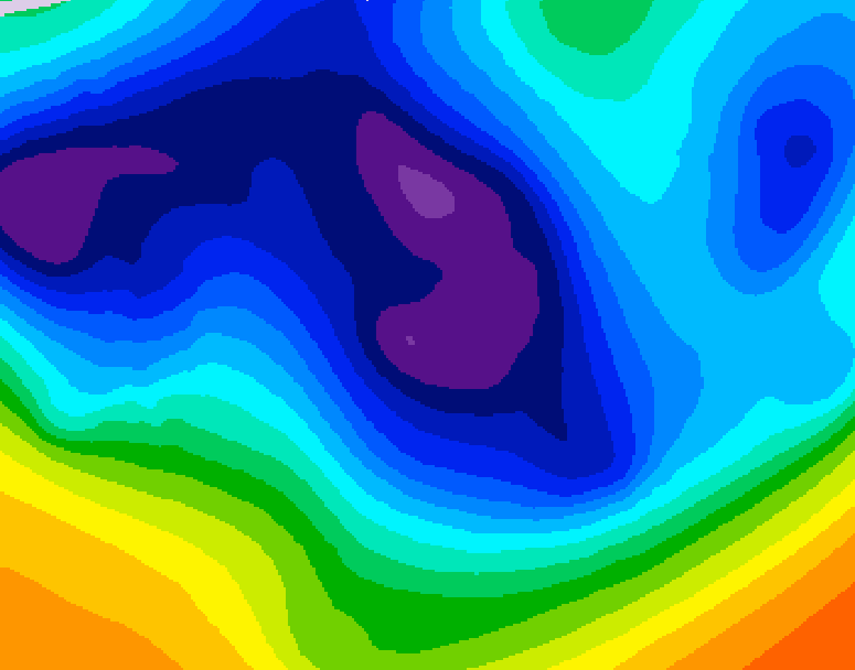 GDPS 500 millibar geopotential height 198 hour forecast chart for Canada based on 2025/11/29 1200Z data