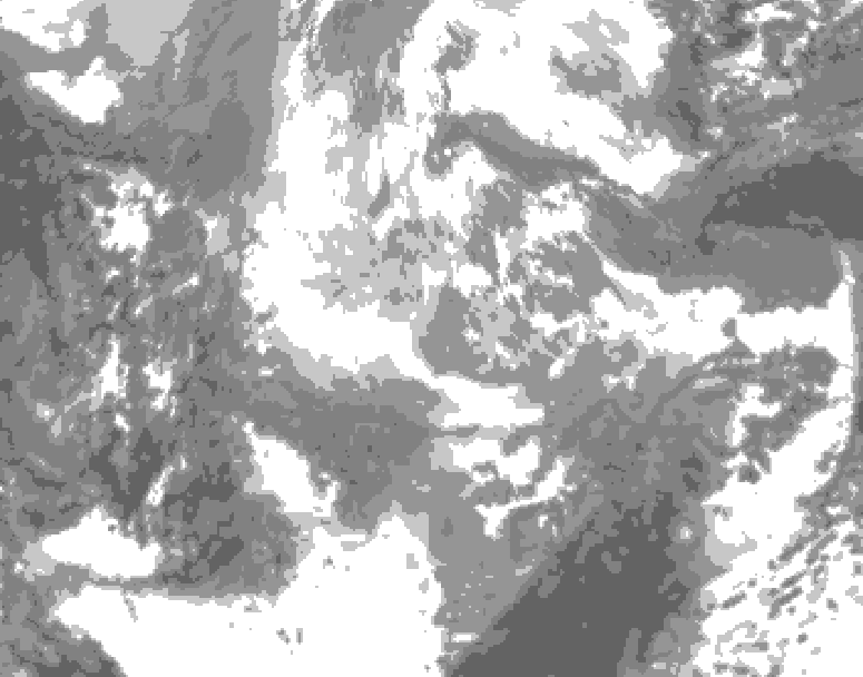 GDPS total cloud 084 hour forecast chart for Canada based on 2025/11/29 0000Z data