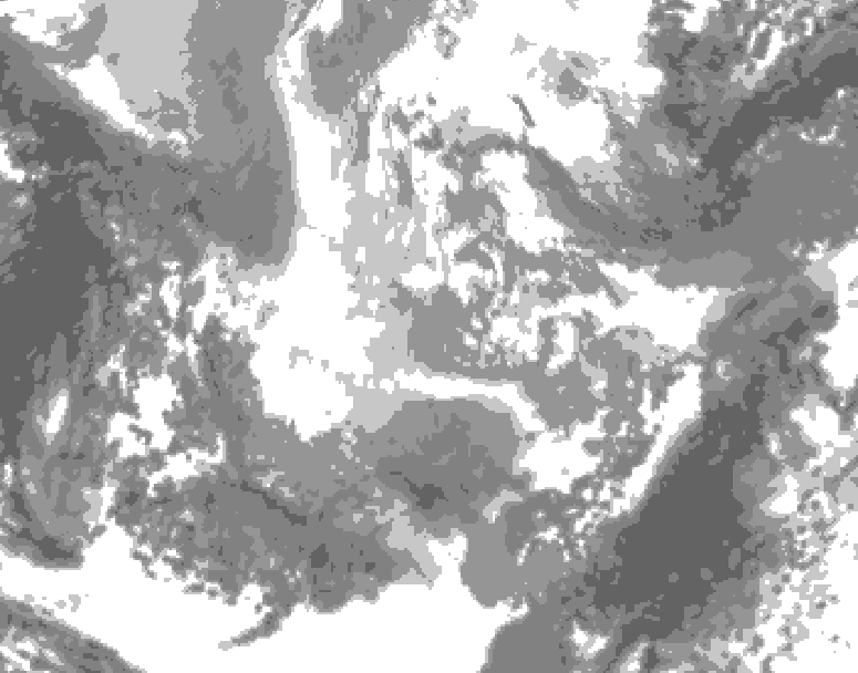 GDPS total cloud 096 hour forecast chart for Canada based on 2025/11/29 0000Z data