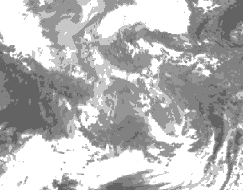 GDPS total cloud 144 hour forecast chart for Canada based on 2025/11/29 0000Z data