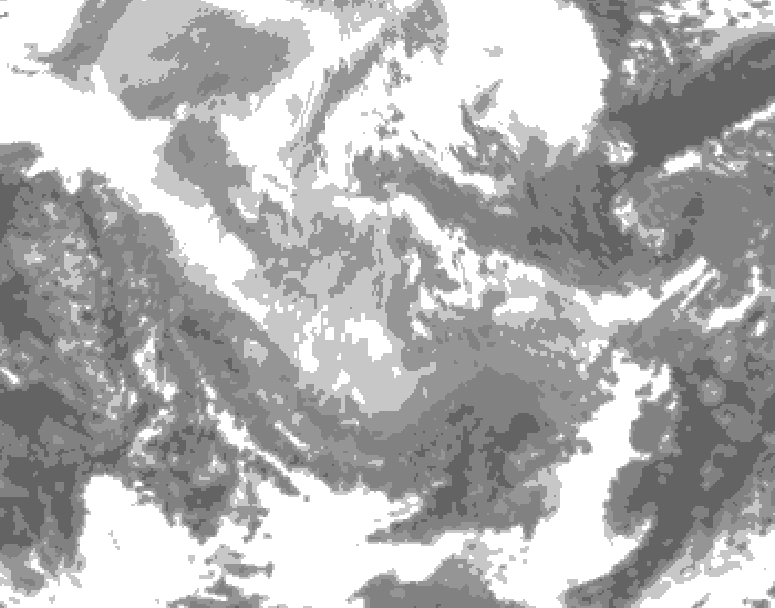 GDPS total cloud 180 hour forecast chart for Canada based on 2025/11/29 0000Z data