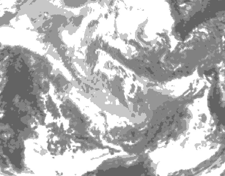 GDPS total cloud 192 hour forecast chart for Canada based on 2025/11/29 0000Z data