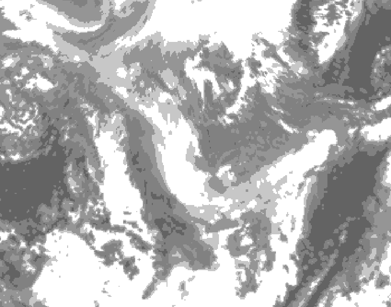 GDPS total cloud 228 hour forecast chart for Canada based on 2025/11/29 0000Z data