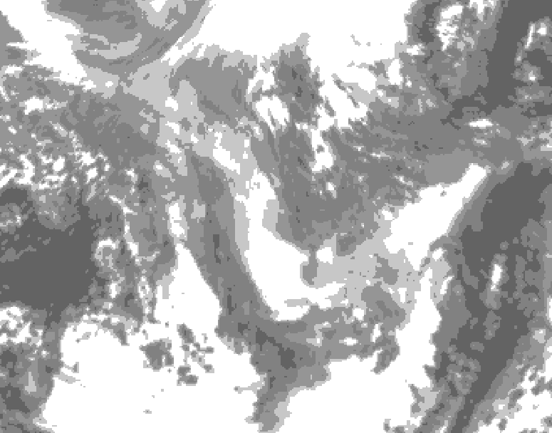 GDPS total cloud 234 hour forecast chart for Canada based on 2025/11/29 0000Z data