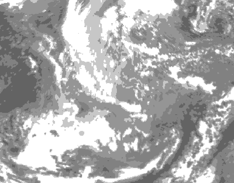 GDPS total cloud 036 hour forecast chart for Canada based on 2025/11/29 1200Z data