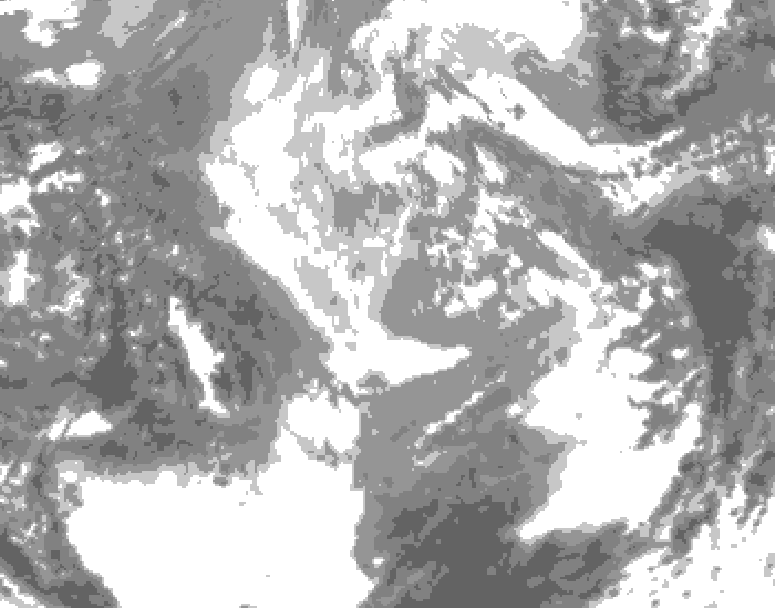 GDPS total cloud 060 hour forecast chart for Canada based on 2025/11/29 1200Z data