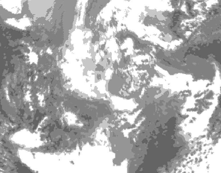 GDPS total cloud 072 hour forecast chart for Canada based on 2025/11/29 1200Z data