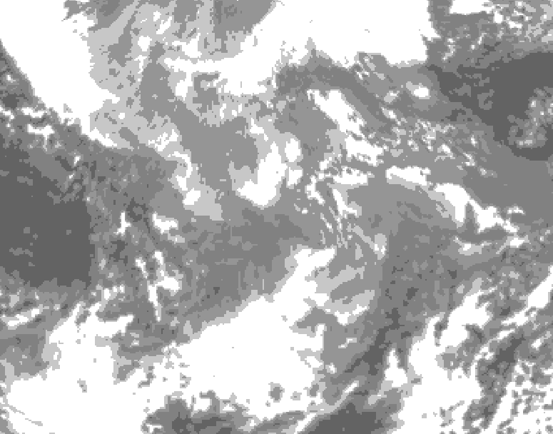 GDPS total cloud 120 hour forecast chart for Canada based on 2025/11/29 1200Z data