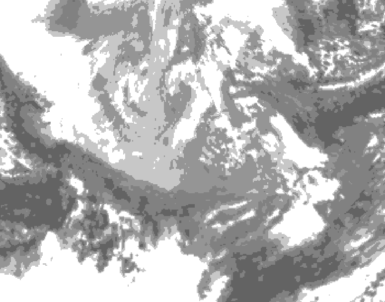 GDPS total cloud 156 hour forecast chart for Canada based on 2025/11/29 1200Z data