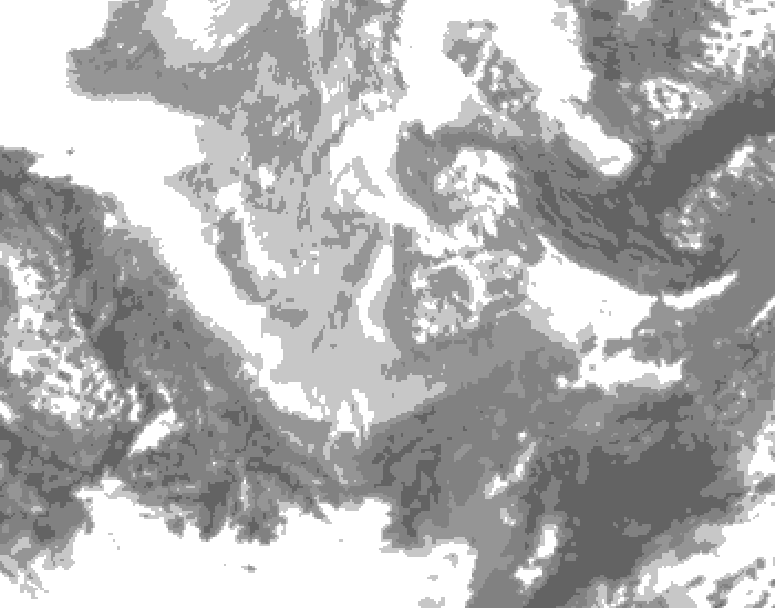 GDPS total cloud 168 hour forecast chart for Canada based on 2025/11/29 1200Z data