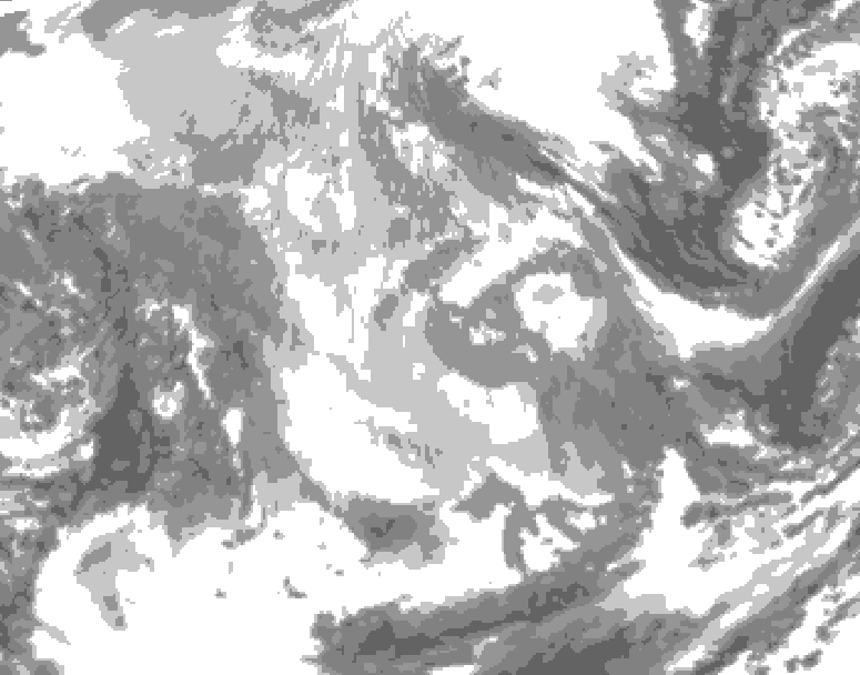 GDPS total cloud 198 hour forecast chart for Canada based on 2025/11/29 1200Z data