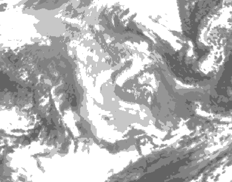 GDPS total cloud 204 hour forecast chart for Canada based on 2025/11/29 1200Z data