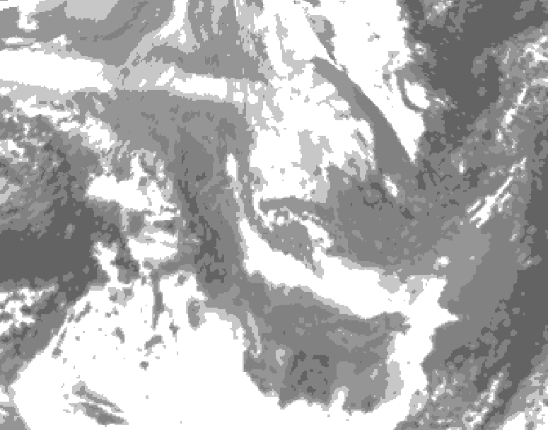 GDPS total cloud 240 hour forecast chart for Canada based on 2025/11/29 1200Z data