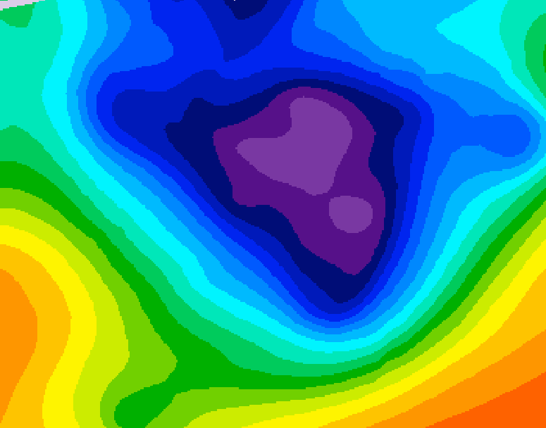GDPS 500 millibar geopotential height 108 hour forecast chart for Canada based on 2025/11/30 0000Z data